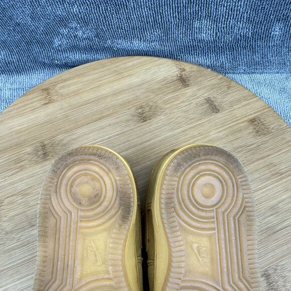 Nike Boys Air Force 1 LV8 Size 7C Shoes Brown Wheat Casual Comfort Sneakers - Picture 8 of 9